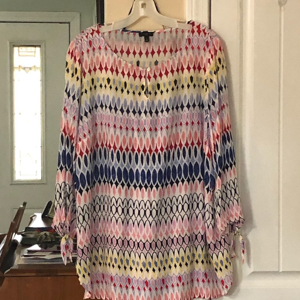 Talbots Women’s plus-size popover tunic blouse